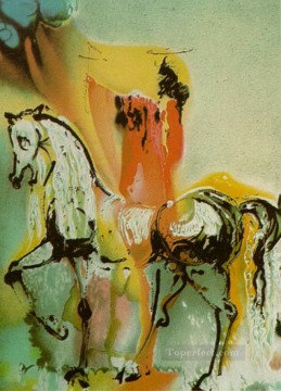 抽象的かつ装飾的 Painting - キリスト教騎士の馬シュルレアリスム